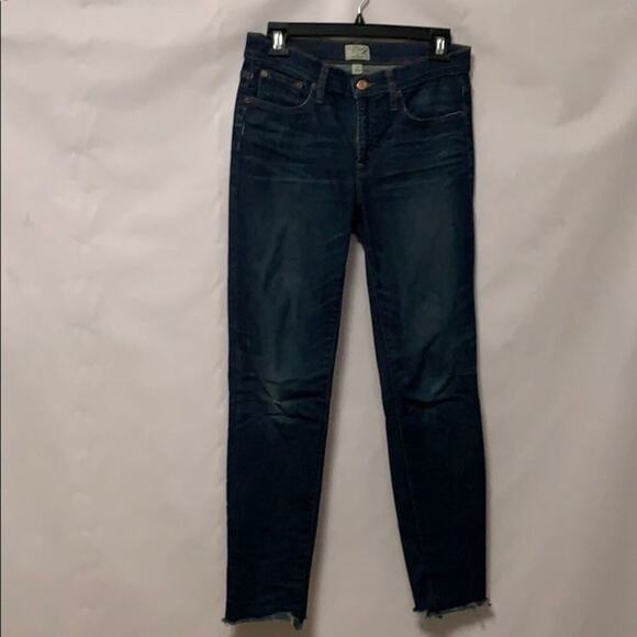 J.CREW 8in‎ TOOTHPICK DEMIN JEANS SIZE 27 - Picture 1 of 9